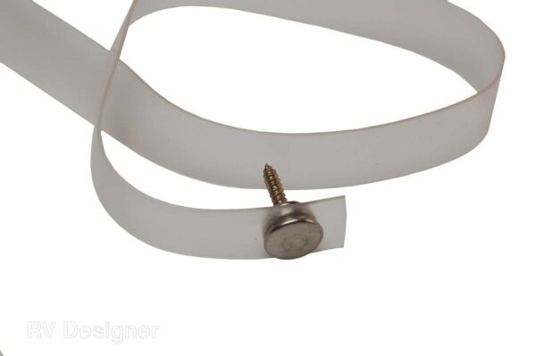 RV Designer Door Tieback Strap, 18 in, Clear