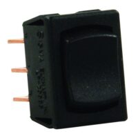JR Products Rocker Switch, SPDT, Momentary, 5-13A, Black
