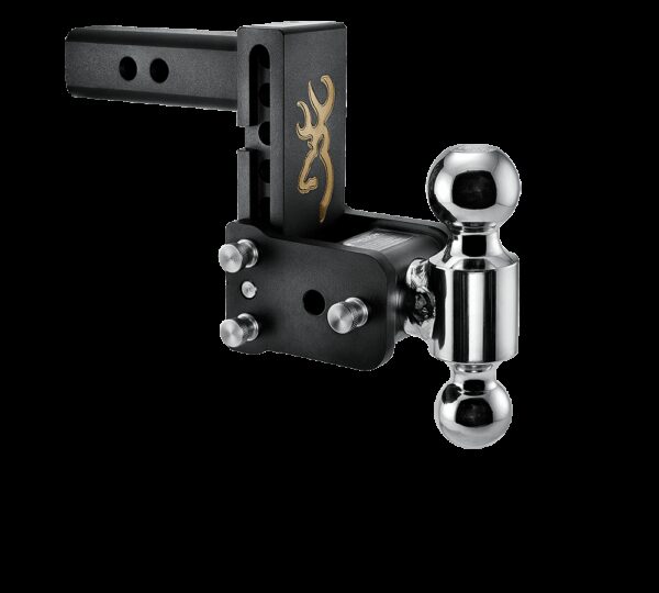 B&W Dual Hitch Ball Mount, 2" and 2-5/16", 2" Receiver, Black Powder Coated