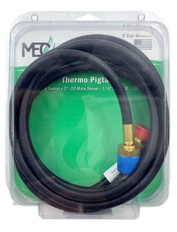 Marshall Excelsior Propane Hose, 144 Inch, 1/4-Inch Diameter, Thermal Protection, UL/CGA Approved