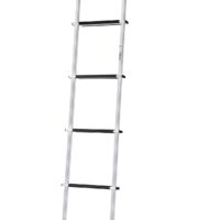 Surco Products Bunk Ladder, 60 inches, 4 Steps, Hook-On, Aluminum, Silver