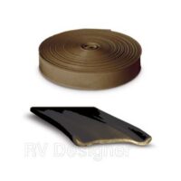RV Designer Vinyl Trim Molding Insert, 1 Inch, 25 Feet, Brown