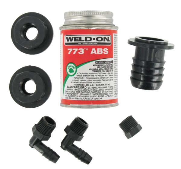 Valterra Fresh Water Tank Fill Kit with 3/8 Inch Straight Elbow