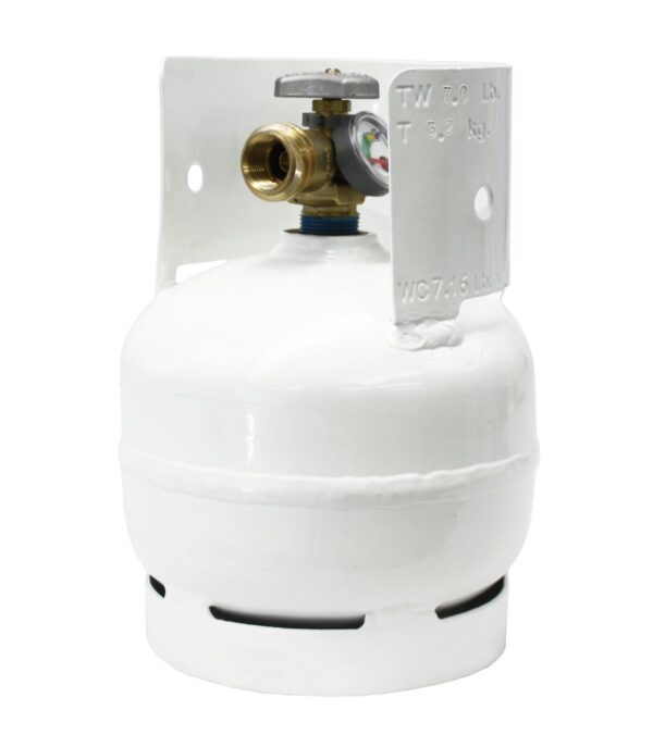 Flame King Portable Propane Tank, 3 lb, White