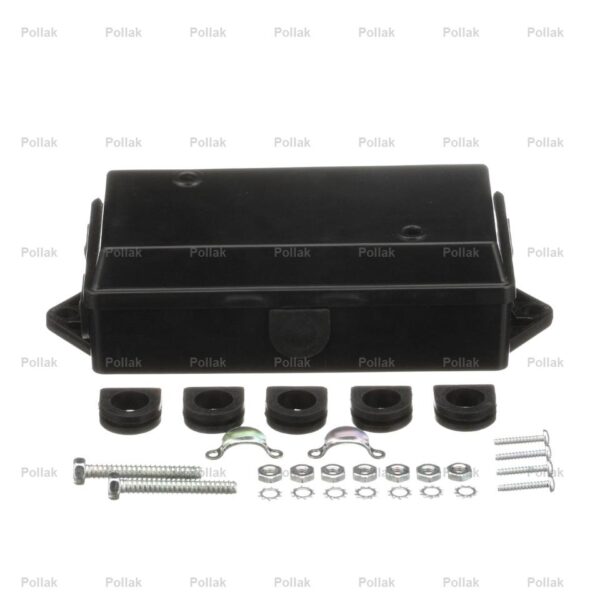 Pollak 7-Pole Trailer Wire Terminal Block, Black