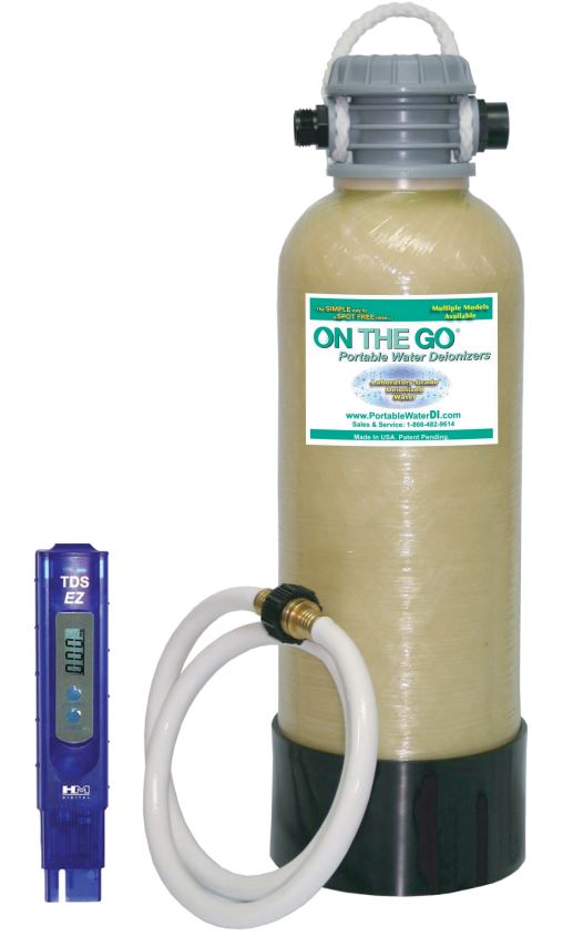 On The Go Portable Water Softener, Single Tank, 6-3/4 by 22 Inches