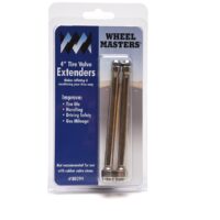 Wheel Masters Valve Stem Extension, Straight, 4 Inch, Silver, Set of 2