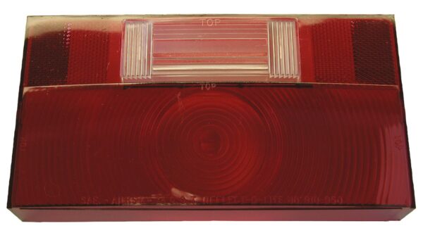 Peterson Red/Clear Trailer Light Lens, Snap-On