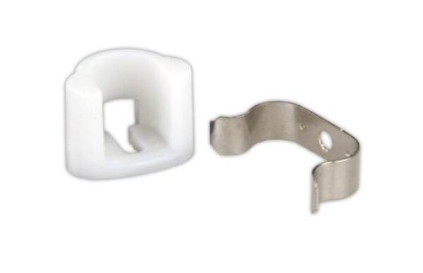 JR Products Door Catch, Friction, White Nylon, Set of 2