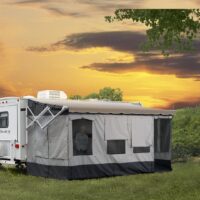 Carefree RV Awning Enclosure Gray With Dark Trim