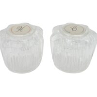 Dura Faucet Crystal Knob Handle, Clear Acrylic, Set of 2
