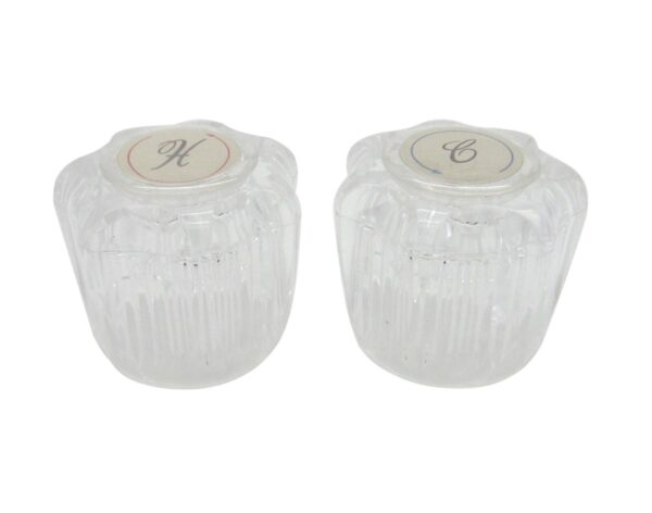 Dura Faucet Crystal Knob Handle, Clear Acrylic, Set of 2