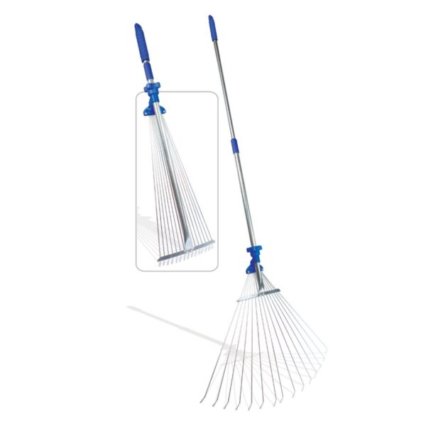 Camco Collapsible Metal Rake with 22 Inch Head, Extends to 60 Inches