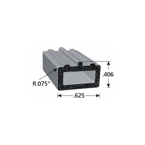 Trim-Lok Weather Stripping, EPDM Rubber, 0.4" x 5/8" Adhesive-Backed, 500 ft