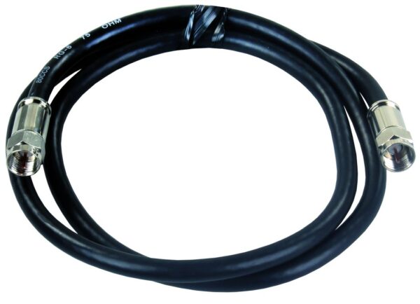 JR Products RG-6 Coax Cable, 3 Feet, Female F-Connector