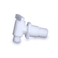Camco Fresh Water Tank Drain Valve with Male Threads, 3/8 and 1/2 Inch