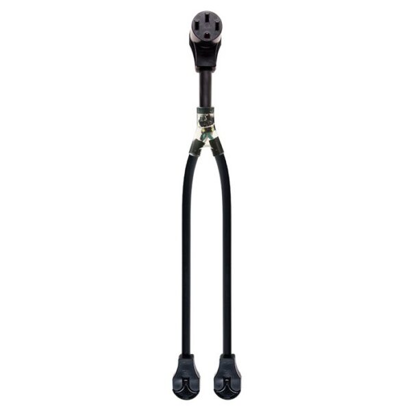 SouthWire Amp-Up RV Y-Adapter, 30 Amp to 50 Amp, Black