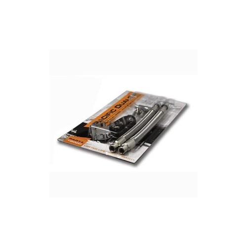 Pacific Dualies Dual Rear Inflation Kit, Braided Stainless Steel