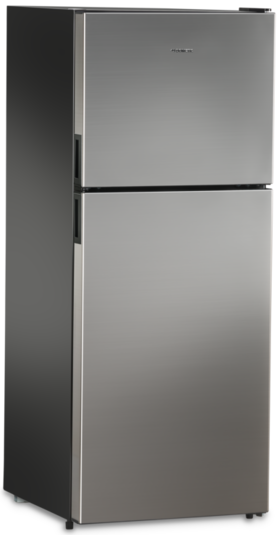 Dometic RV Refrigerator, 8 Cu Ft, Dual Door with Freezer, 12-Volt, Silver