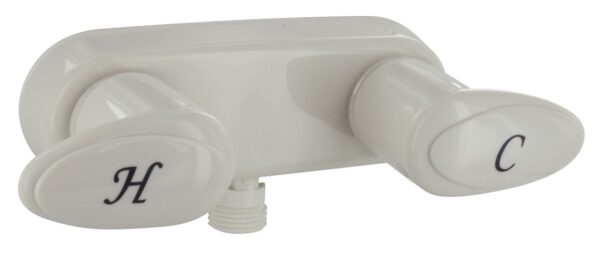 Phoenix Products Dual-Valve Shower Control Valve, 4 Inch, White