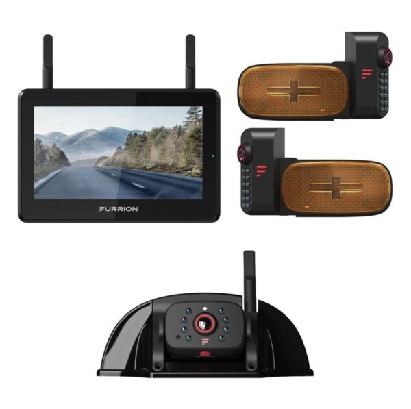Furrion 7 Inch Backup Camera System, 140-Degree, Wireless, Windshield Mount