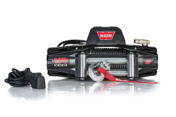 WARN VR EVO 8 Electric Winch, 8,000 lbs, 12V, 94 Feet Steel Line, Black