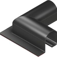 Jaeger-Unitek Flip N Seal Corner Cap, Black, EPDM, Adhesive-Backed