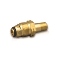 Suburban Propane Adapter, Male POL to 1/4 Inch Threads, Brass, Gold