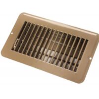 JR Products Heating/Cooling Register 10-5/8x5-5/8 Inch, Brown with Damper