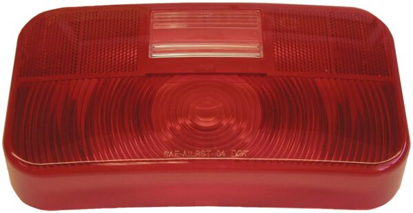 Peterson Red/Clear Trailer Light Lens, Snap-On