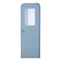 Lippert Radius Entry Door 70 x 26 Inches, Polar White, Right Hinge