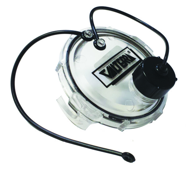 Valterra 3 Inch Bayonet Sewer Cap, Clear, with Hose Connector