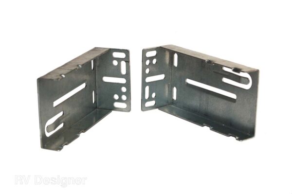 RV Designer 1-7/8 Inch Drawer Slide Socket, Metal, Silver, Set of 2