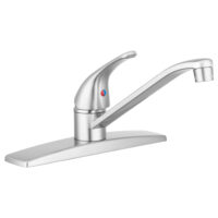 Dura Faucet Single-Lever Kitchen Faucet, 8 Inch, Silver