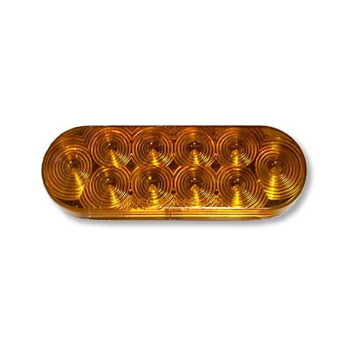 Jammy Amber LED Park and Turn Lamp, 6-Inch Oval, Sealed, Grommet Mount