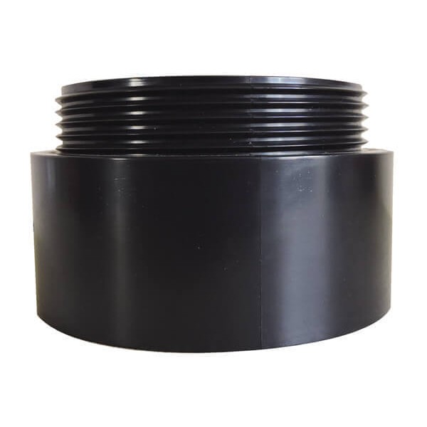 Valterra 3 Inch Hub x Male Thread Adapter, Black