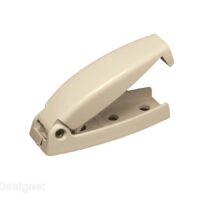 RV Designer Round Edge Door Catch, 2-1/5 Inch, Colonial White, Set of 2