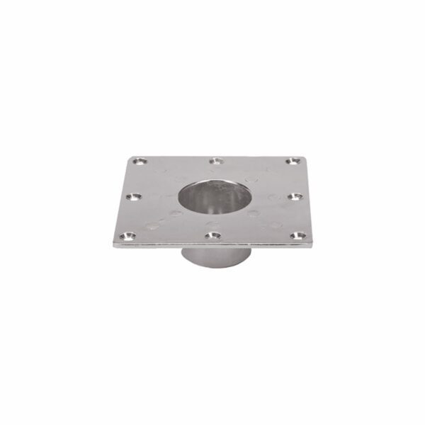 Faulkner 5-5/16-inch Square Recessed Table Leg Base, Aluminum