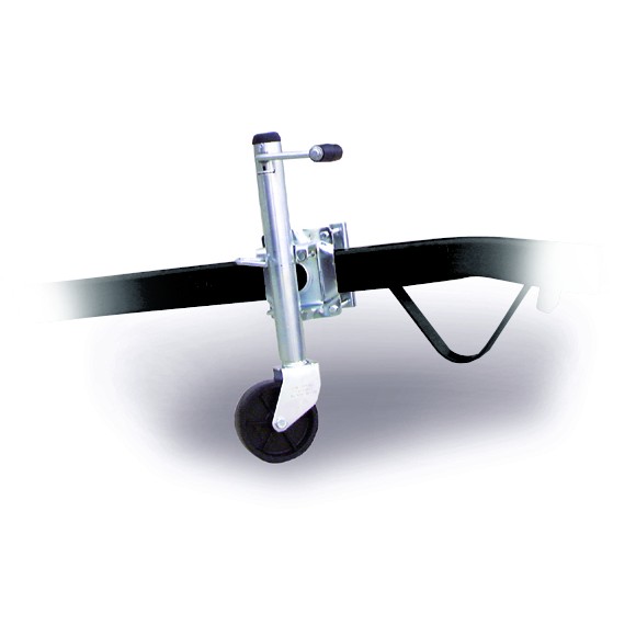 Demco RV Trailer Tongue Jack, Manual Sidewind, Silver