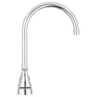 Dura Faucet Kitchen Faucet, High Arc Spout, 8 Inch Deck Mount, Polished Silver