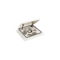 MaxxAir Manual Roof Vent 14x14 Inch with 4-Speed Exhaust Fan, White