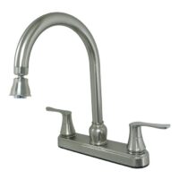 Empire 8-Inch Kitchen Faucet, High Arc Gooseneck, Brushed Nickel