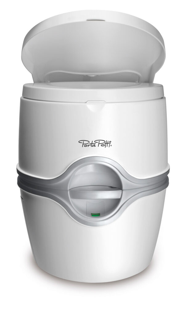 Thetford Porta Potti Portable Toilet, White, Push Button, 5.5-Gallon