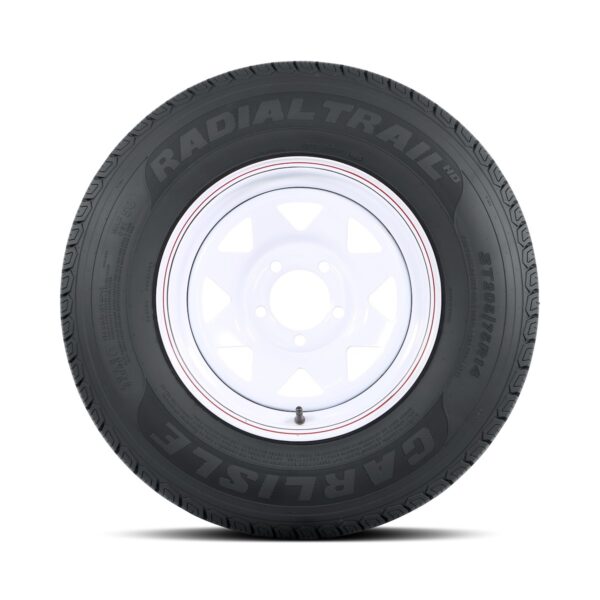 Carlisle ST205/75R14 Trailer Tire with 14x6 Steel Wheel, White
