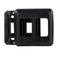 JR Products Double Switch Opening Faceplate, Black