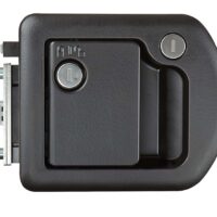 RV Designer Fifth Wheel Entry Door Handle with Deadbolt, Black