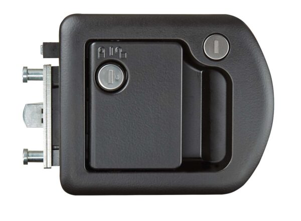RV Designer Fifth Wheel Entry Door Handle with Deadbolt, Black