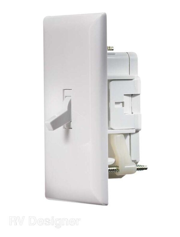 RV Designer Toggle Switch, White, 15A