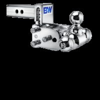 B&W Trailer Hitch Ball Mount, 2 Inch Receiver, Triple Balls, Chrome