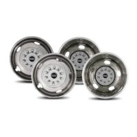 Pacific Dualies 19.5" Wheel Simulator, 5 & 10 Lug, Bolt-On, Set of 4